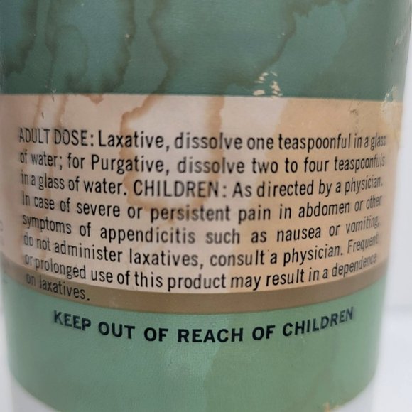 VINTAGE Perrigo Epsom Salt U.S.P. Cathartic Retro 1lb Plastic Jar (FULL) - Picture 4 of 5